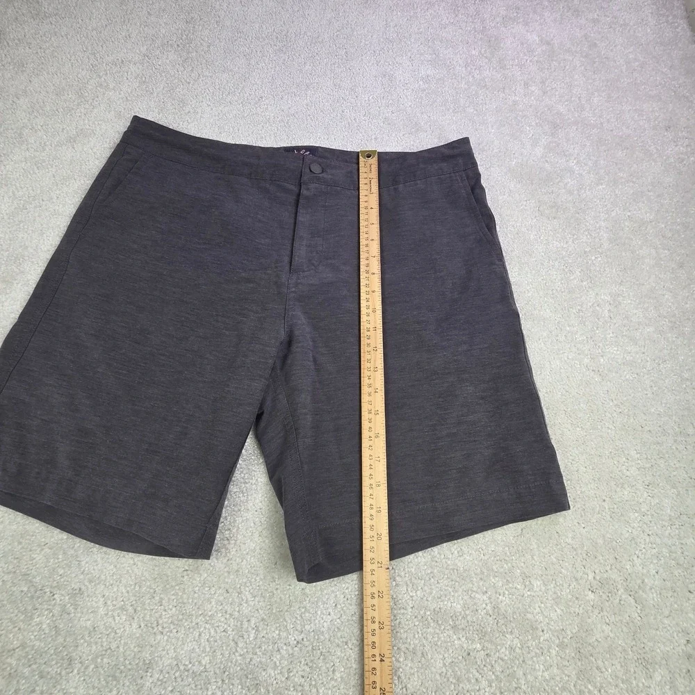 Faherty All Day Shorts Mens 38 Gray Flat Front Stretch Lightweight‎